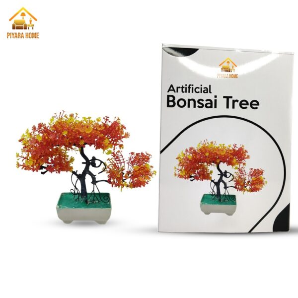 Premium Mini Artificial Bonsai Tree Realistic Simulation Potted Plant for Stylish Home, Office, Desk & Indoor Decoration Maintenance-Free Greenery for Modern Interiors - Image 2