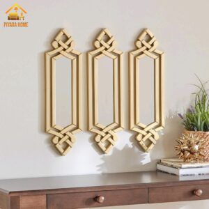 Premium Quality Wall Mirror with Candle Holder Elegant Decorative Mirror with Built In Candle Holder for Home, Office, Hotel & Living Room Décor Unique & Stylish Wall Accent Piece